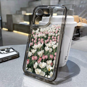 Clear Phone Case For iPhone 11 Case For iPhone 13 15 14 12 Pro Max XR XS Max X 7 8 14 15 Plus SE 2020 Silicone Soft Flower Cover
