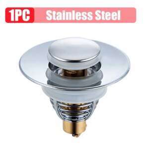 Universal Stainless Steel Basin Pop-Up Bounce Core Basin Drain Filter Hair Catcher Sink Strainer Bathtub Stopper Bathroom Tools