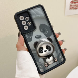 Cartoon Panda Case For Samsung A53 A55 A52 A54 5G A13 A14 A15 A12 A32 A33 A34 A35 A21S A51 Cover S24 S23 Ultra S22 Plus S20 FE