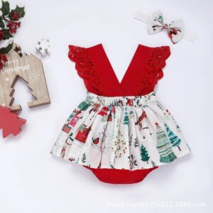 Baby Girl Dress New 2-piece Red Flower Baby Clothing Newborn Girl Lace Dress Princess Skirt Clothing 0-24M Princess Dress