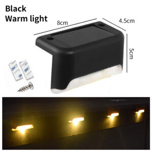 LED Solar Staircase Light Waterproof Passage Patio Courtyard Guardrail Step Lamp for Outdoor Garden Borders Terrace Fence Light