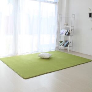 VIKAMA Coral Velvet Living Room Rug Short Plush Bedroom Bed Blanket Modern Home Children’s Reading Area Full of Floor MATS