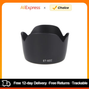 ET-60II Flower Lens Hood for Canon EF 75-300MM F/4-5.6 III EF-S 55-250mm f/4-5.6 IS ET-60II Fower Lens Hood Plastic Material
