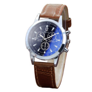 Modiya Men’S Watch Blue Light Glass Three Eyelid Band Watch Men Steel Dial Men’S Daily Watch Clock Men’S Relojes para hombres