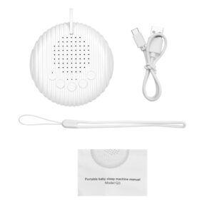 Portable Baby Sleep Machine White Noise Sound Machine 10 Soothing Sounds 15/30/60min Timer Volume Adjustable Built-in Battery