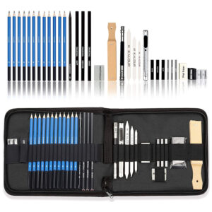 33 Pieces Professional Drawing Sketching Pencils set,sketch Pencils, Drawing Supplies Perfect for Artists and Beginners pencil