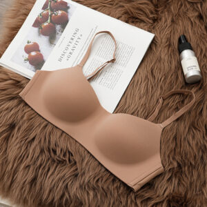 Seamless Bra for Women, One-piece Half-cup Small Breast Push-up, Glossy, Thin, Comfortable, Wire-free Anti-sagging Bra