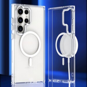 Magsafe Metal Lens Case For Samsung Galaxy S24+ S23 S22 Ultra Plus S21 S20 FE 5G A05S A14 A15 A34 A54 A24 A25 A13 4G Phone Cover