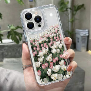 Rose Flower Case For iPhone 13 11 14 15 Pro Max 12 XR X XS 7 8 Plus SE 2020 14promax 13promax Silicon Funda Transparent Cover