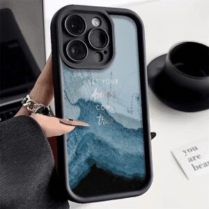 Watercolor Painting Phone Case for IPhone 15 13 12 11 14 Pro Max Mini X XS XR Max 7 8 Plus SE2 Aquarelle Ocean Waves Covers