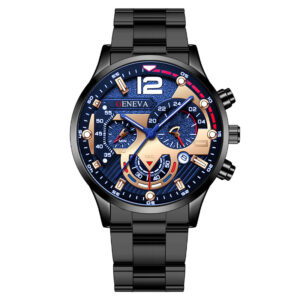Men’s Sports Watch High-grade Movement Three Eyes Waterproof Electronic Watch for Swimming Sports Running Business