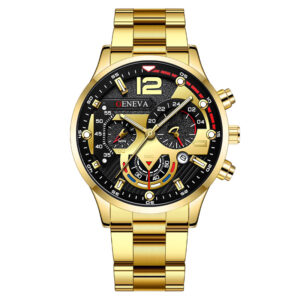 Men’s Sports Watch High-grade Movement Three Eyes Waterproof Electronic Watch for Swimming Sports Running Business