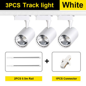 LED Track Light Spotlight AC175-265V 12W 20W 30W 40W Warm White Cool White ABS Material COB Chip Indoor Outdoor For Home Modern