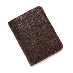 PU Leather Men Wallet Thin Small Credit Card Holder Lychee Pattern Coin Purse Driver’s Licence Card Holder