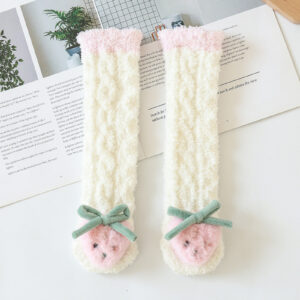 0-3 Years Coral Fleece Children’S Socks Thickened Baby Floor Socks Baby Newborn Boys And Girls Mid-Tube Coral Sleeping Socks