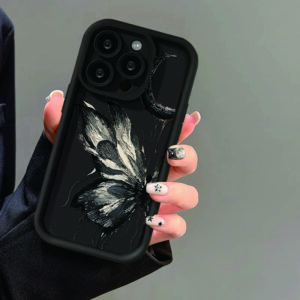 Liquid Silicone Phone Cases For iPhone 11 Case iPhone 15 Pro Max 12 13 14 7 8 Plus SE XS X XR Shockproof Butterfly Soft Cover