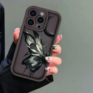 Liquid Silicone Phone Cases For iPhone 11 Case iPhone 15 Pro Max 12 13 14 7 8 Plus SE XS X XR Shockproof Butterfly Soft Cover