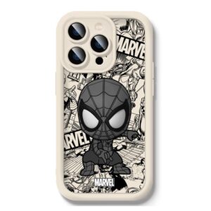 Case For iPhone 15 11 14 13 Pro Max 12 MINI XR X XS Plus Shockproof Soft Cover Cartoon Marvel Groot Spiderman
