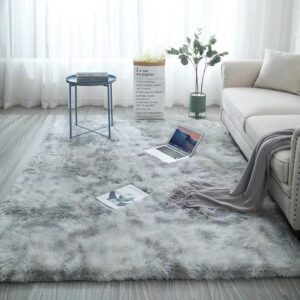 Tie dye gradient silk carpet full spread rugs living room large bedroom study simple carpet sofa bed full of home mat