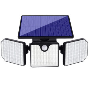 266LED Solar Lights Outdoor, Motion Sensor Security Lights Solar Wall Lights Waterproof for Garden Garage Patio