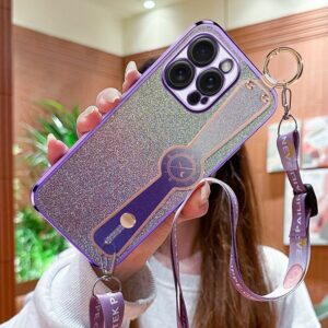 New Phone case Vivo Y200 Pro 5G iQOO Z7 Pro 5G T2 Pro 5G Back cover Transparent Soft shiny wristband Phone cases with hand phone holder lanyard hand lanyard trendy fashion