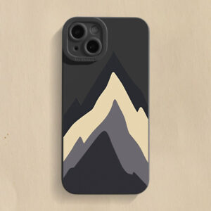 Mountain Peak Silicone Phone Case For iPhone 11 12 13 14 15 Pro Max XS X XR 7 8 14 6 Plus SE 2020 Camera Lens Protection Cover
