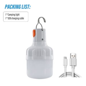 USB Rechargeable LED Bulbs High Brightness Emergency Light Hook Camping Portable Flashlight Night Lights Outdoor Durable Lights