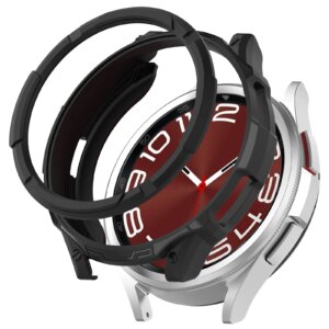 Armor Case For Samsung Galaxy Watch 6 Classic 43mm 47mm Silicone Accessories Shell With Rotating Bezel Protective Cover fashion