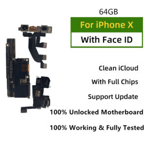 100% Fully Unlocked For iPhone X XR with Face ID Mainboard Logic Board, Free iCloud For iPhone XS Max Motherboard Support Update
