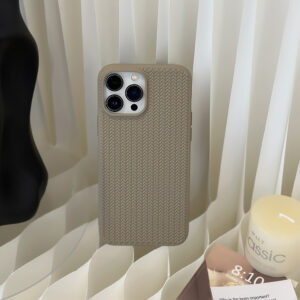 Vintage Solid Woven Pattern Phone Case For iPhone15 14 13 12 11 Pro Max TPU Advanced Sense Case Cover New Products
