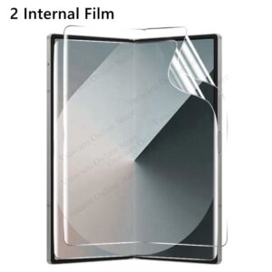 4in1 Internal Film + Front Tempered Glass for Samsung Galaxy Z Fold 6 5 4 3 Screen Protector Protective Films on Fold6 Fold5