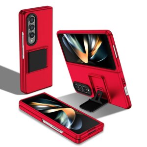 Dull Polish Case For Samsung Galaxy Z Fold 5 4 3 5G Fashion Stereoscopic Holder PC Cover Anti-knock Cases for Fold5 Fold4 Fold3