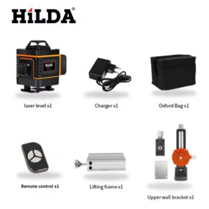 HILDA 16/12 Lines Laser Level Green Line SelfLeveling 360 Horizontal And Vertical Super Powerful Laser Level Green Beam