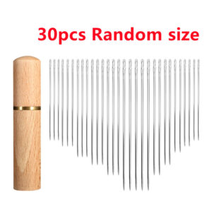 30PCS Side Holes Blind Needles Sewing Stainless Steel Elderly Needle for Sewing Household DIY Jewerly Beading Threading Needles