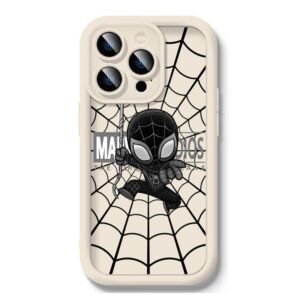 Case For iPhone 15 11 14 13 Pro Max 12 MINI XR X XS Plus Creative Soft Cover spiderman cartoon