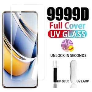 Full Glue 3D Curved UV Tempered Glass For Realme 11 10 Pro 11Pro Plus HD Screen Protector Narzo For Realme Narzo 60 Pro 9H Glass