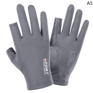 1 Pair Motorcycle Gloves Breathable Ice Silk Non-Slip Anti-UV Outdoor Sports Rider Protective Hand Gloves