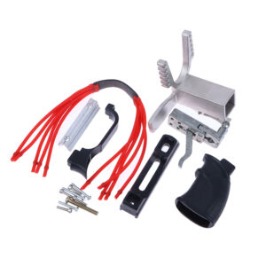Slingshot Machinery Stainless Steel Parts Long-rod Slingshot Parts Trigger Rubber Belt Hunting Tactical Supplies Accessories Fengshi