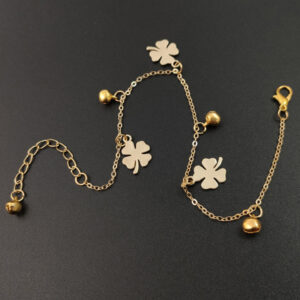 Anklet Four-leaf Clover Three-bell Anklet Fast Selling Best-selling Foot Accessories Mystic