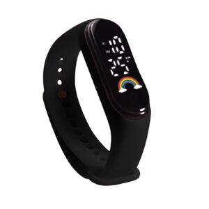 Children’s Sports Watch Outdoor Bracelet Electronic Watch Children’s Bracelet Rainbow Outdoor waterproof wristband watch