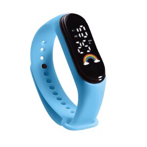 Children’s Sports Watch Outdoor Bracelet Electronic Watch Children’s Bracelet Rainbow Outdoor waterproof wristband watch