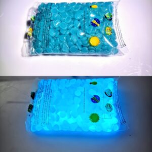 100pcs Glow In The Dark Pebbles, Resin Luminous Stones For Landscape, Garden Paths, Potted Plants, Parks, Aquarium Decor,