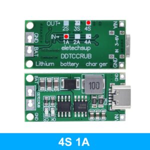 Multi-Cell 2S 3S 4S Type-C To 8.4V 12.6V 16.8V Step-Up Boost LiPo Polymer Li-Ion Charger 7.4V 11.1V 14.8V 18650 Lithium Battery