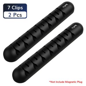 TOPK L35 Cable Organizer Magnetic Plug Box Silicone Cable Winder Flexible Cable Management Clips for Mouse Earphone