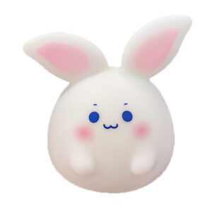 Cute Big Ears Rabbit Shaped Soft Llighting Small Night Light Bedside Light Decoration Bedroom Atmosphere Light Girl Child Gift