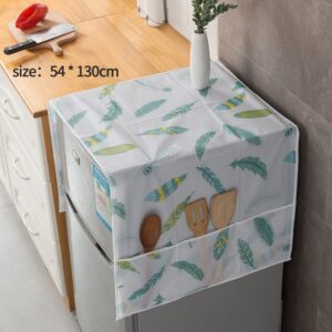 Refrigerator Dust Cover with Storage Bag Washable Printing Multi-purpose Household Washing Machine Cabinet Dust Protection Cover