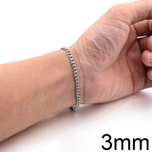 New Trendy Cuban Chain Bracelet Classic Stainless Steel 3/5/7/9mm Bracelet WEIRUI