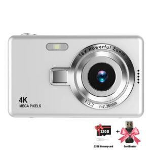 Camera 4K HD 1080P Portable Vlogging Digital Camera 96MP Autofocus Vlogging Camera 2.4 Inch IPS Screen for Kid Adult Photography
