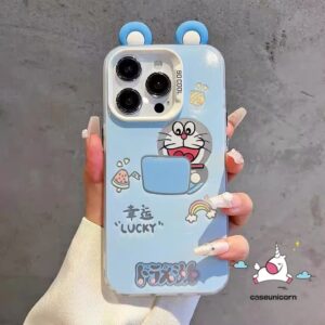 For Oppo A38 A18 A15s A9 A7 A5s A36 A12 A74 A11 A15 A33 A53 A3s A54 A76 A5 A16 A58 A95 A16K A31 A17A1K A52 A55 A17K A98 A16s Reno 4F 5 Cartoon Cute DIY 3D Doll Lotso Doraemon Case