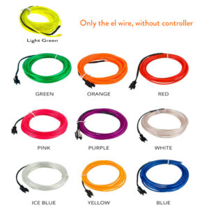Flexible Neon Glow Car Light EL Wire LED Waterproof Rope DIY Car, Party, Room, Clothing Decoration, 1m, 2m, 3M, 4M, 5m
